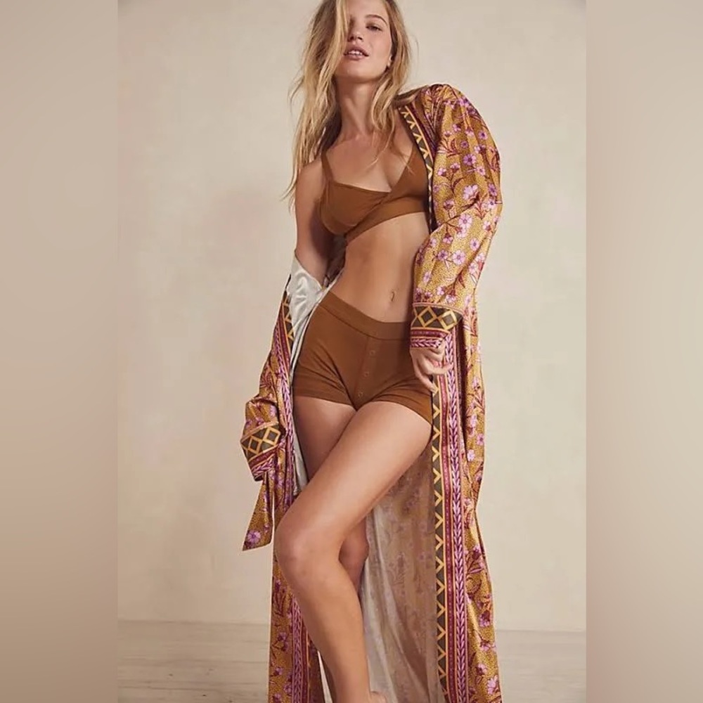 Free People Silk Party Robe